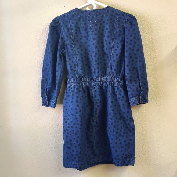 Rebecca Taylor Leopard Denim Blue dress size small - Picture 5 of 9